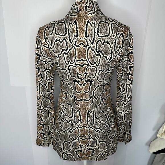 CAbi Python 3733 Snakeskin Print Blazer Jacket Size 0 - Fits Oversized - Picture 7 of 9